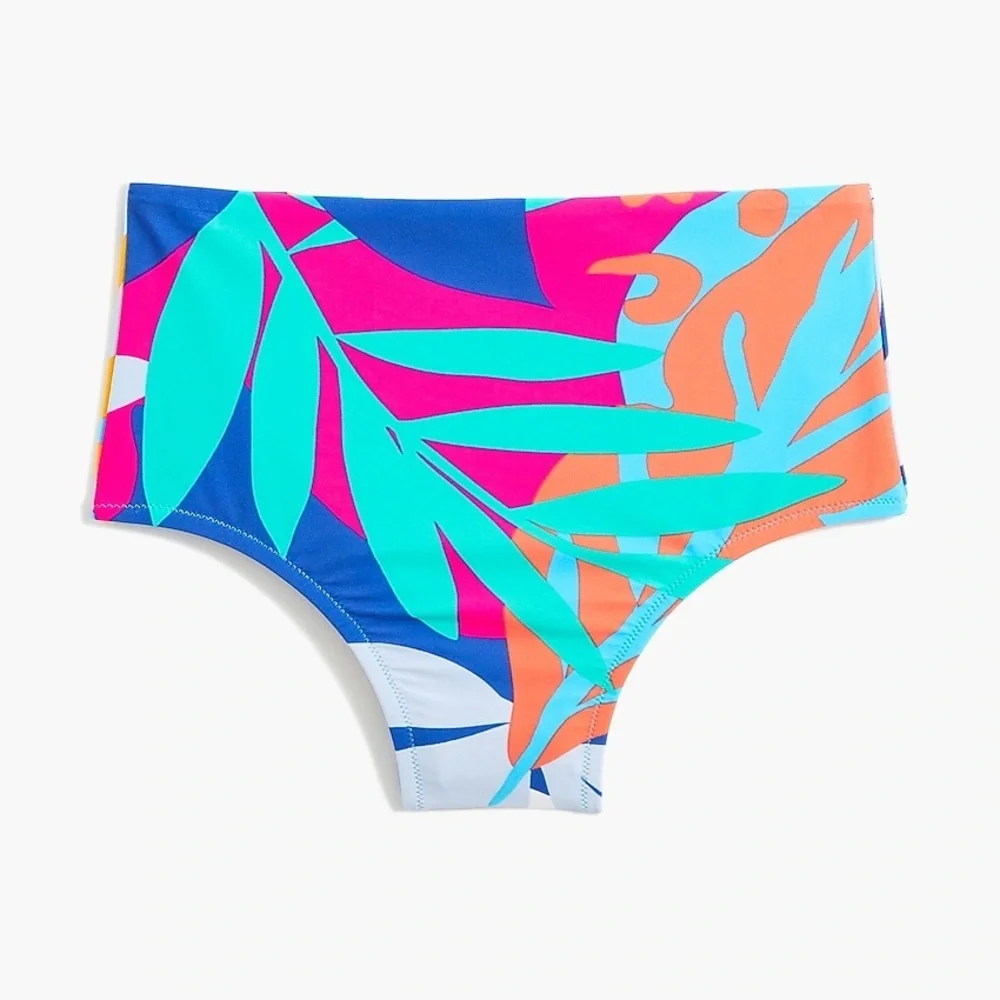 J. Crew Printed high-waisted bikini bottom